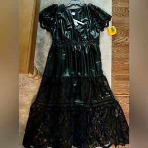 Anthropologie Black Eyelet Maxi Dress
Plus Size 1X